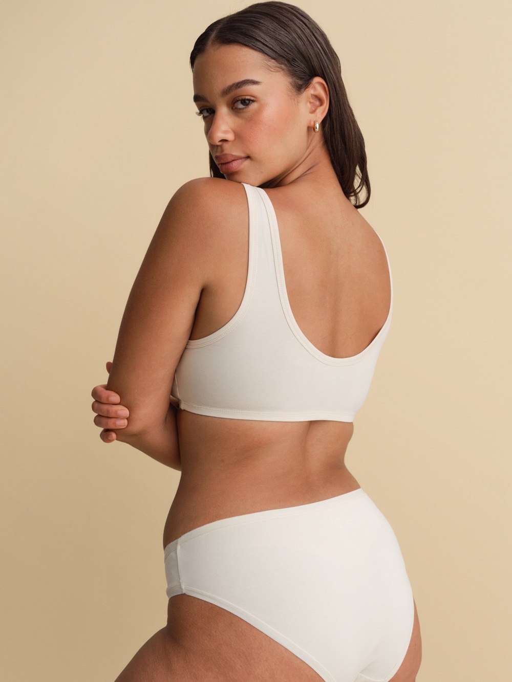 MATE THE LABEL ORGANIC COMFORT SCOOP BRALETTE BONE M - Picture 2 of 5